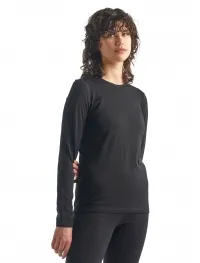 Термофутболка з довгим рукавом ICEBREAKER Women Merino 200 Oasis LS Crewe black 0