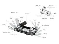 Мультитул Topeak Ninja Master+ ToolBox T20, watreproof tool box w/Mini 20, 20 functions tool w/chaintool, w/Ninja bottle cage mount and frame mount 4