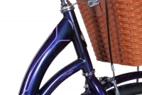 Велосипед 26" Dorozhnik AQUAMARINE (2024) фиолетовый с корзиной и багажником 0