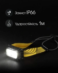 Ліхтар налобний Nitecore NU25 NEW (400 лм, 12 реж., USB-C), black 18