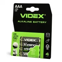 Батарейка щелочная Videx LR03/AAA (4шт) 0