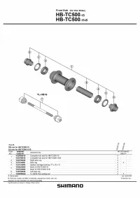Втулка передняя Shimano Deore НB-TC500-B, 15x110mm, 36H, Center Lock, black 0