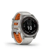 Смарт часы Garmin Fenix 7 Pro Sapphire Solar Titanium with fog gray/ember orange band 0