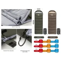 Спальный мешок Naturehike U150 NH20MSD07 (11°C) 220 см (левый), brown 6