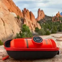 Портативна еспресо-кавоварка Wacaco Nanopresso з чохлом, lava red 1