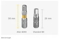 Набір біт Topeak Allen BitKit 9, 9 pcs high quality ratchet tool use Allen bits, 30mm height with knurling for easy use 4