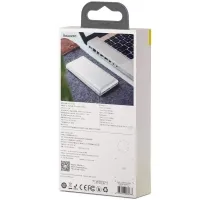 Универсальная мобильная батарея Baseus Mini JA 30000mAh, PD 15W, USB-C, 2xUSB, Lightning, White 4