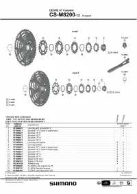 Кассета Shimano DEORE XT CS-M8200-12 12-speed 9-45T 6