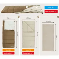 Спальный мешок Naturehike CR450 CNH22SD011 (13/7°C) 210 см, brown 4