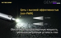 Фонарь ультрафиолетовый Nitecore GEM10UV (3000mW UV-LED, 365nm, 2 реж.) 8