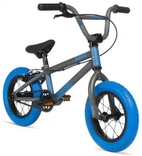 Велосипед BMX 12" Stolen AGENT 12 matte raw w/ dark blue tires 0