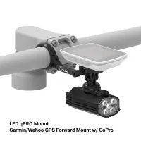 Кріплення Lezyne GARMIN/WAHOO GPS FORWARD MOUNT WITH GOPRO black (Y18) 0