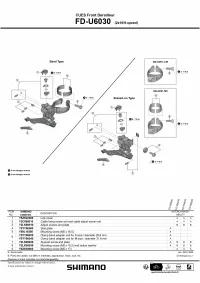 Перемикач передній Shimano CUES FD-U6030-X 2x9/11 down-Pull Down-Swing 46/50T, хомут 34.9 (з адаптером) 1