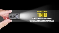Ліхтар ручний наключний Nitecore TINI 2 (2xOSRAM P8, 500 лм, 5 реж., USB Type-C), grey 1