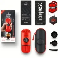 Портативна еспресо-кавоварка Wacaco Nanopresso з чохлом, lava red 0