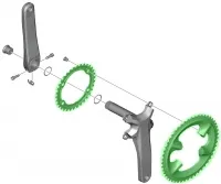 Зірка шатунів Shimano 105 FC-R7100, 36T, 12 швидкостей 0