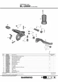 Тормозная ручка Shimano CUES BL-U8000 гидравлическая правая 4