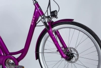 Велосипед 26" Dorozhnik eRUBY DD FR 48B 12.5А*г 500Вт (2025) пурпурный 4