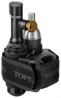 Ремкомплект/насос Topeak Tubi Master X, 2-in-1 tubeless tire repair kit w/disc insertion spacer, w/o CO2 cartridge, strap mount 0