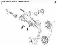Рамка для перемикача SRAM FORCE22 RD INNER MED CAGE WITH BOLTS 1