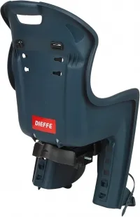 Дитяче велокрісло заднє Polisport Dieffe Bikey Cool ELM, на багажник, 22 кг, швидкий монтаж, синій / жовтий, у компл. багажник HRP - Standard & MIK-HD 1