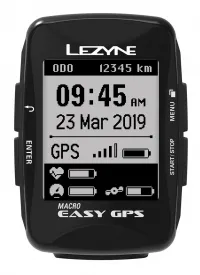 Велокомп'ютер Lezyne Macro Easy GPS чорний 0