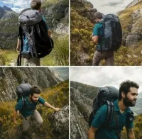 Рюкзак Naturehike Rock NH20BB113, 45L, black 4
