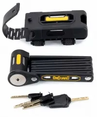 Замок складаний OnGuard K9 Heavy Duty, 112см, прогумований короб-тримач на раму, 4 ключа + 1 з підсвічуванням 3