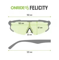 Очки ONRIDE Felicity матово черные с линзами дымчатые Mirror (17%) 0