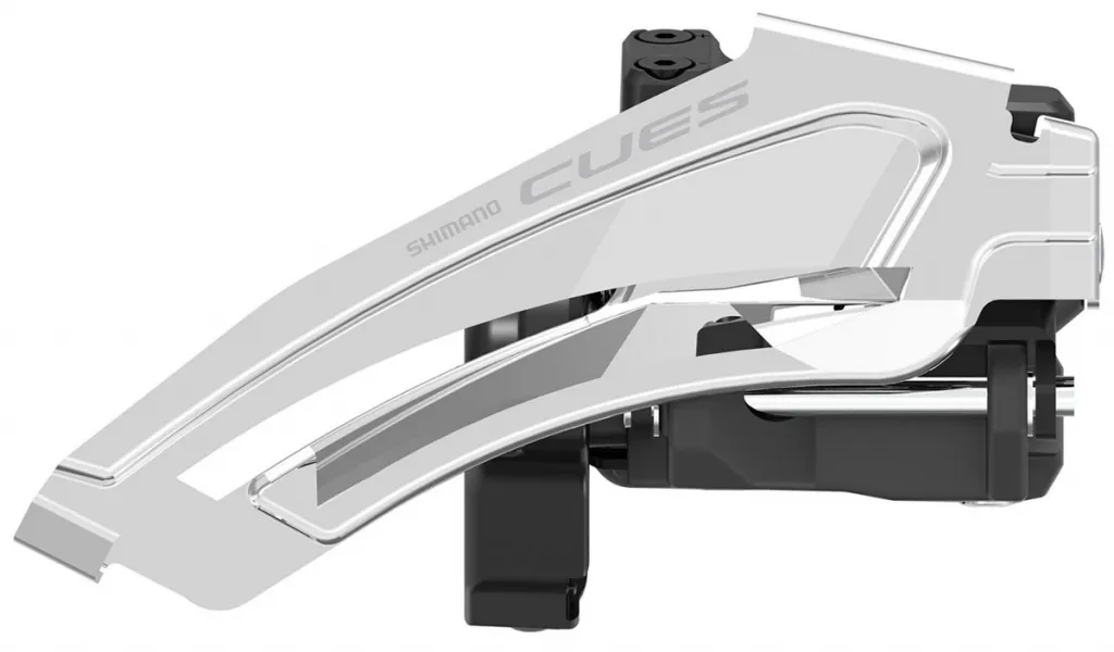 Перемикач передній Shimano CUES FD-U6010-L 2x10/11 Low Clamp Top-Swing 40/46T, хомут 34.9 (з адаптером)