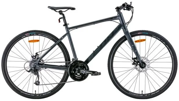 Велосипед 28" Leon HD-80 DD (2022) сірий з чорним (м)