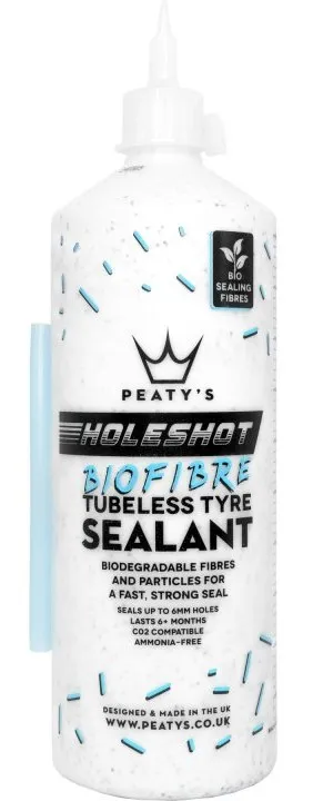 Герметик безкамерний Peaty's Holeshot BioFibre Tubeless Tyre Sealant 1L