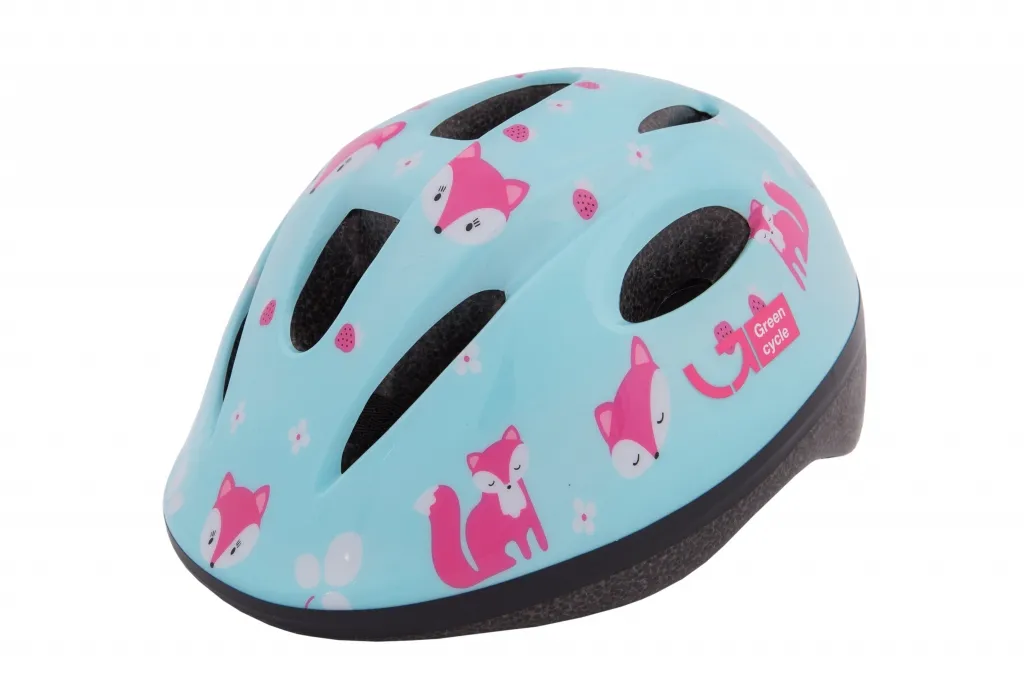 Шлем детский Green Cycle Foxy мятный/малиновый/розовый лак