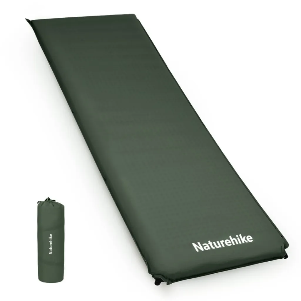 Коврик самонадувающийся одноместный Naturehike CNK2450WS020, 100 мм, army green
