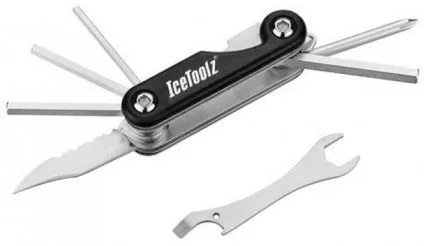 Ключ ICE TOOLZ 96K2 складной 10 инструментов Blade Man