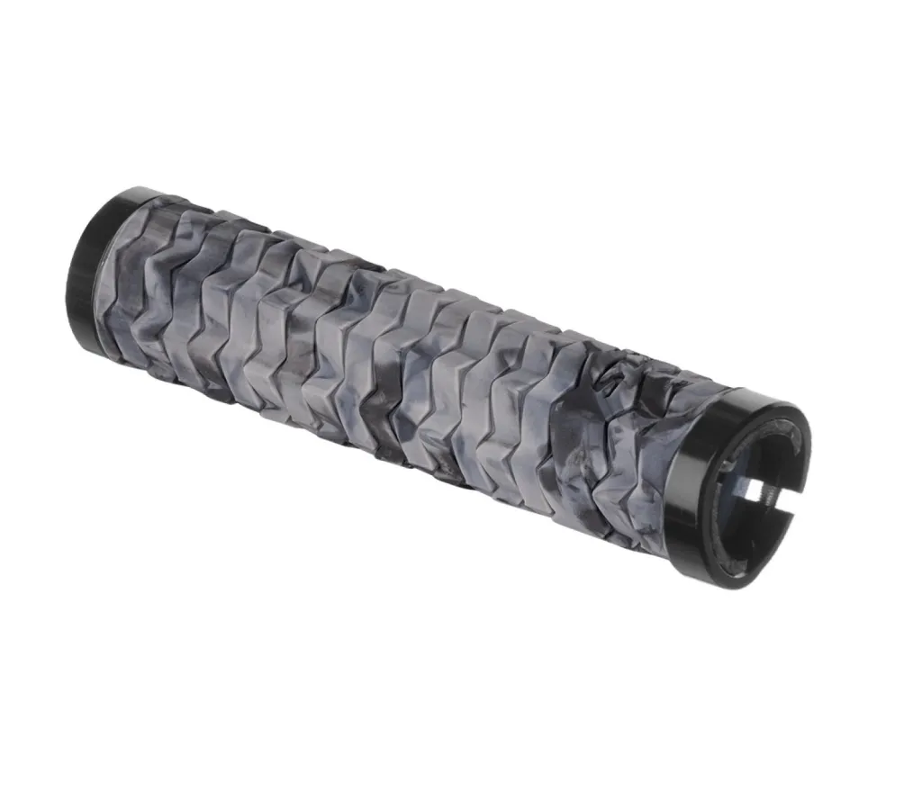 Грипсы KLS Poison Double LockOn серый/черный Грипсы KLS Poison Double LockOn серый/черный