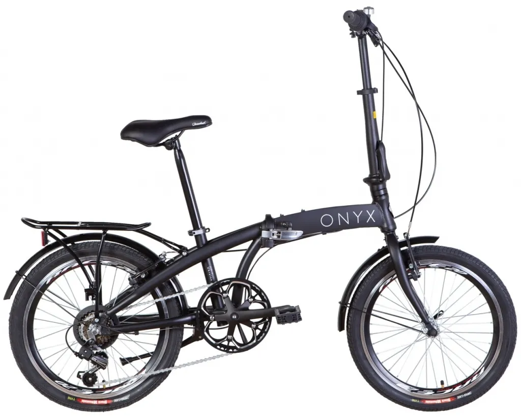 Велосипед 20" Dorozhnik ONYX Vbr (2022) чорний (м) з багажником та крилами