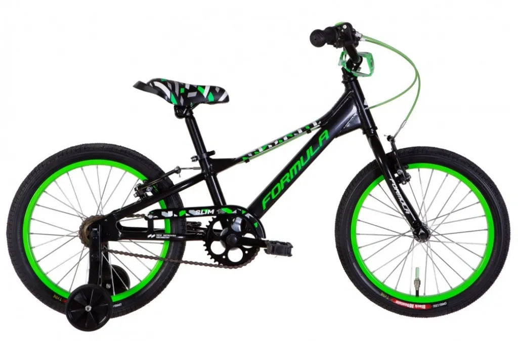 Велосипед 18" Formula SLIM (2022) чорно-зелений