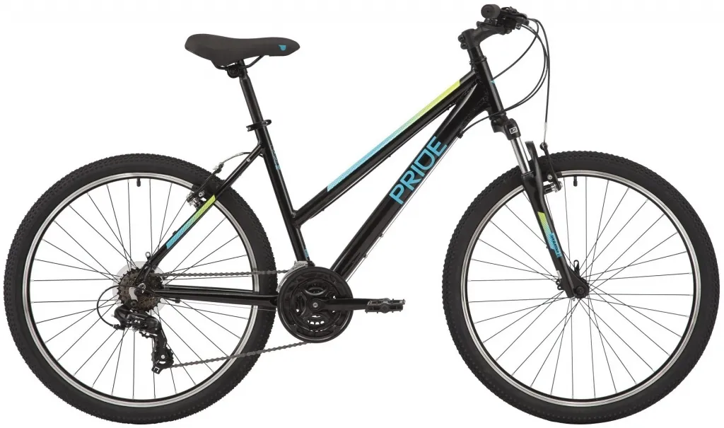 Велосипед 26" Pride Stella 6.1 (2020) black/torq