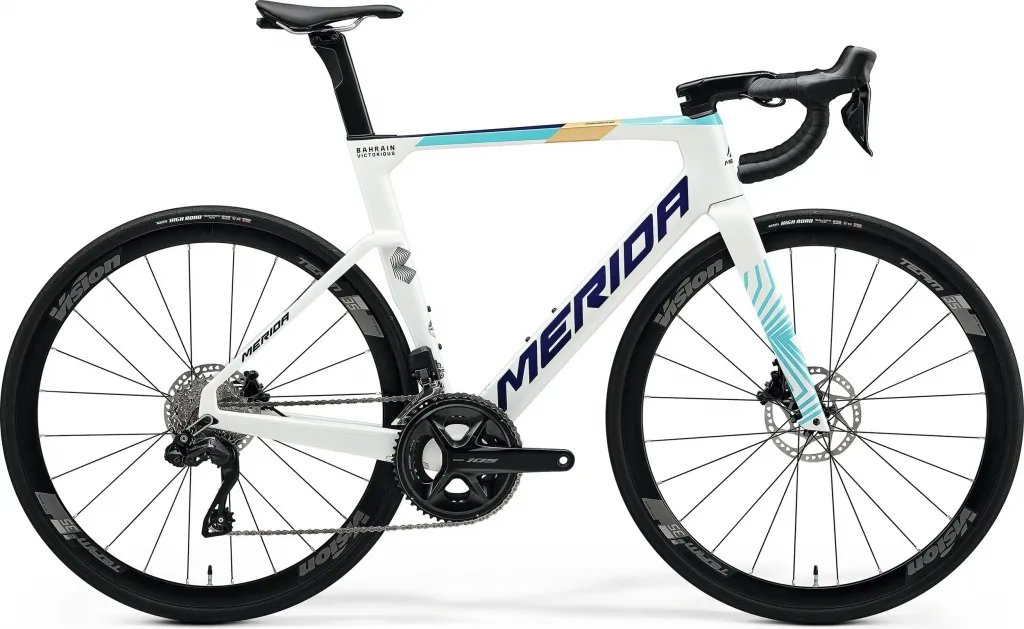 Велосипед 28" Merida REACTO 5000 (2025) pearl/blue-team Велосипед 28" Merida REACTO 5000 (2025) pearl/blue-team