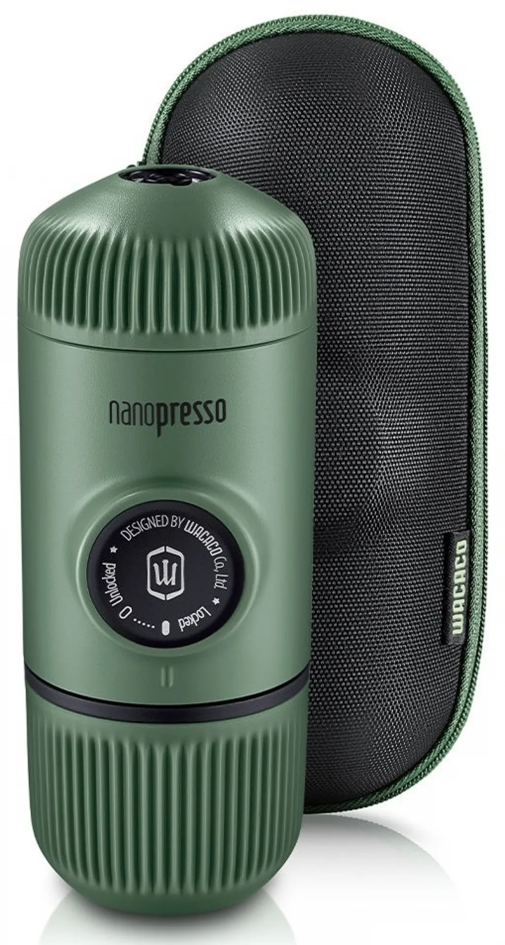 Портативна еспресо-кавоварка Wacaco Nanopresso з чохлом, green