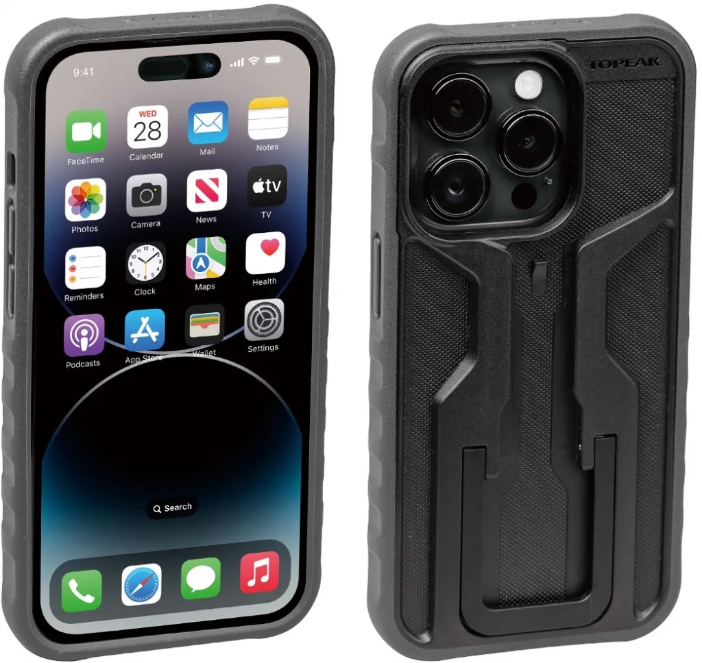 Чехол для телефона Topeak RideCase only, works with iPhone 14 Pro, black/gray