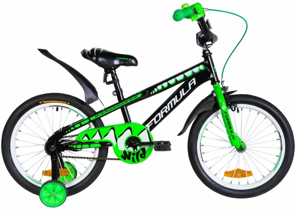 Велосипед 18" Formula WILD (2021) черно-зеленый