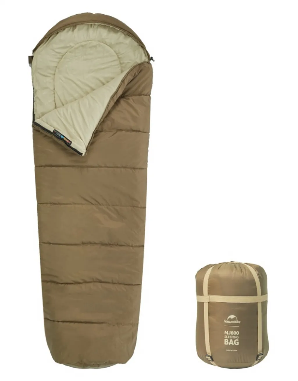 Спальный мешок Naturehike MJ600 CNK2300SD014 (-5°C) 205 см, brown