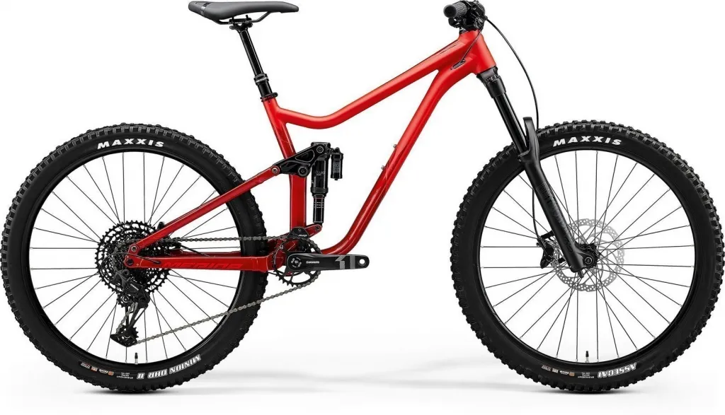 Велосипед 27.5" Merida ONE-SIXTY 400 (2020) matt red/glossy x'mas red