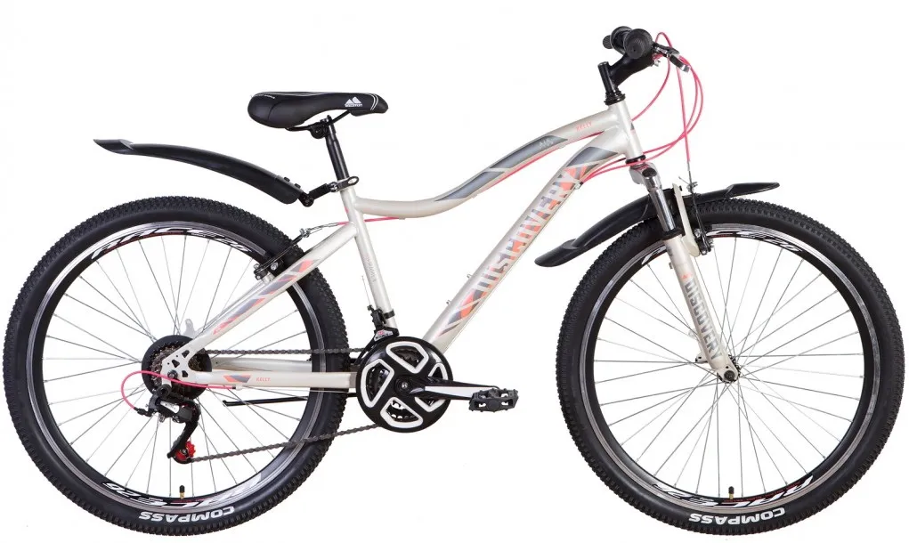 Велосипед 26" Discovery KELLY AM (2021) срібно-рожевий (матовий)