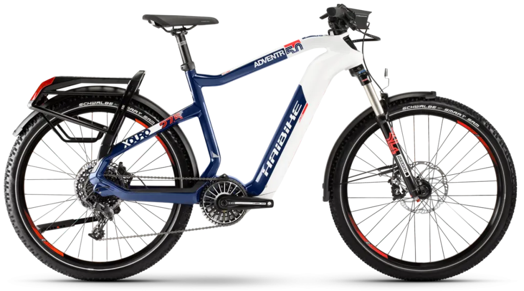 Электровелосипед 27.5" Haibike XDURO Adventr 5.0 630Wh CARBON (2020) бело-синий