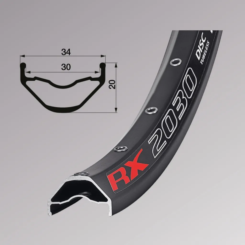 Обід 29'' Remerx ENDURO PLUS RX 2030 (622x30 mm) 32H FV black E-Bike