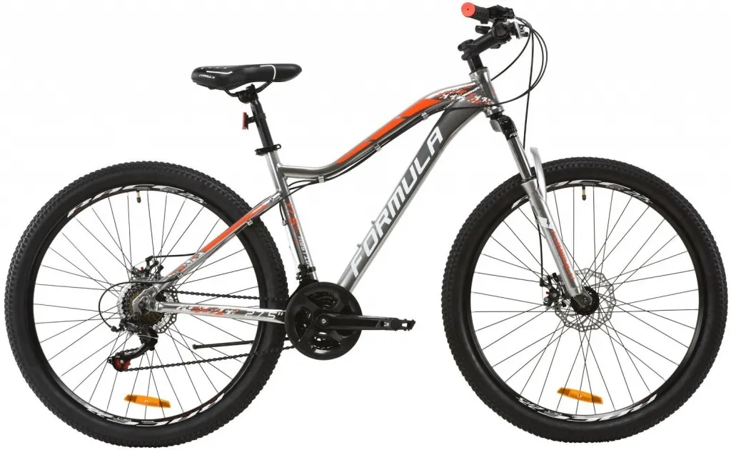 Велосипед 26" Formula MYSTIQUE 1.0 DD серебристо-оранжевый с белим (2020)