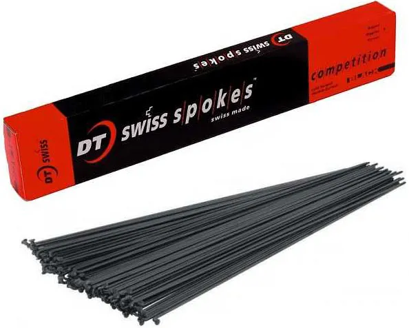 Спица DT Swiss Champion чёрная 2.0 мм 258 нержавеющая сталь (100шт.)